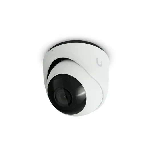 Cámara UVC-G6-Turret-W, PoE 4K(8MP) visión nocturna IR a 30 mts, ingeniería IA, motor de inteligencia artificial Multi- TOPS, IP66, aplicación Unifi protect, color blanco
