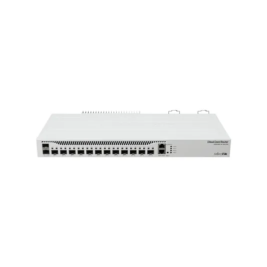 Router CloudCore, CPU de 4 núcleos, 12 puertos SFP+, 1 puerto Gigabit Ethernet y 2 puertos SFP de 25G